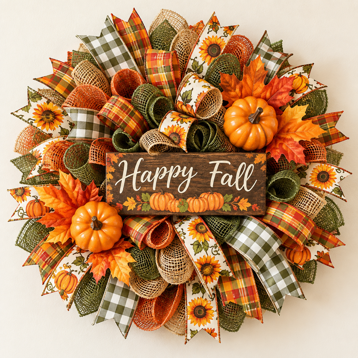 How to Make a Full Fall Deco Mesh Wreath