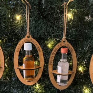 Mini Shooter Liquor Holder Ornament, Wood, Hand Painted