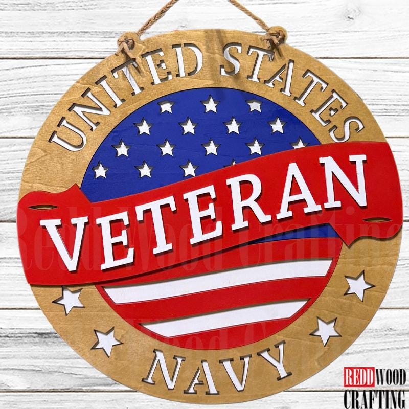 US Veteran Wooden Wall Plaque: Army, Navy, Air Force, Marines - Image 5