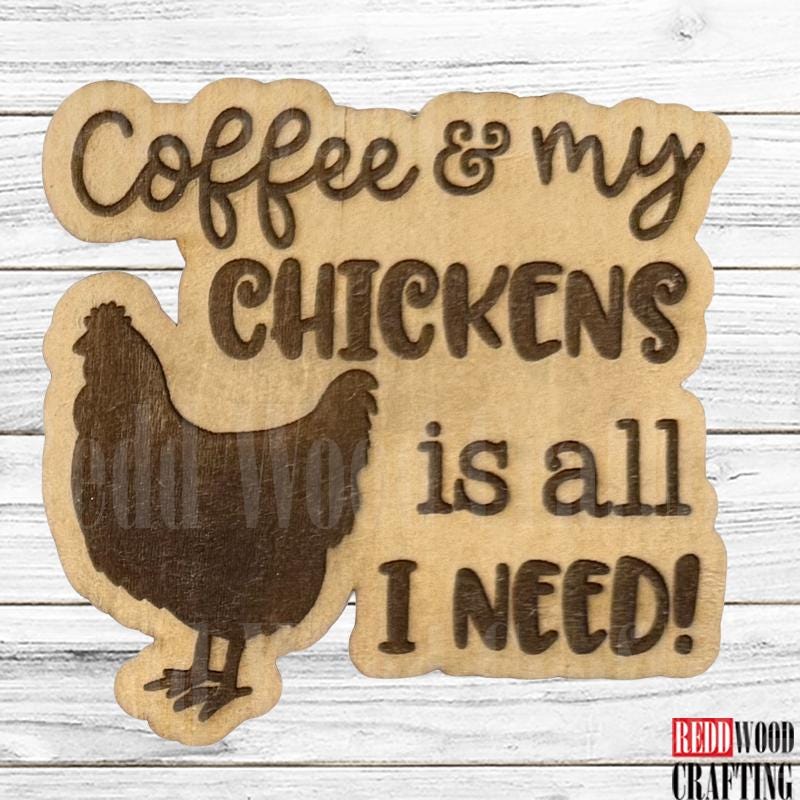 Coffee Lover Wooden Magnets, 11 Funny Quotes, Wooden Laser Cut