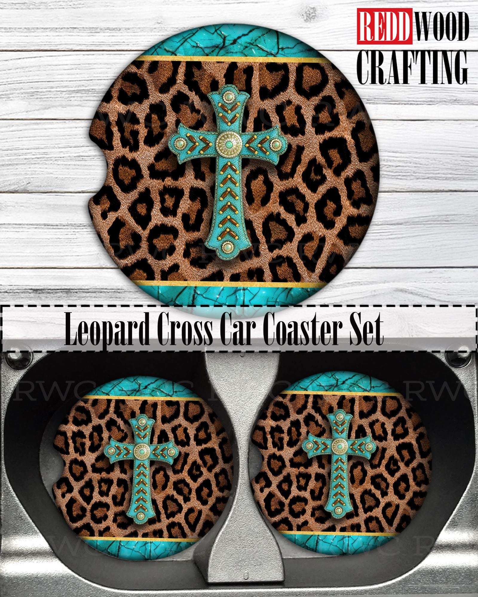 Faith Christian Car Coasters (Set of 2), Neoprene Cup Holder Accessories - 8 Options - Image 8