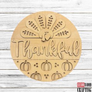 Thankful Turkey Door Hanger Kit | DIY Unfinished Wood Craft