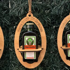 Jagermeister Mini Shooter Liquor Holder Ornaments, Wood, Hand Painted