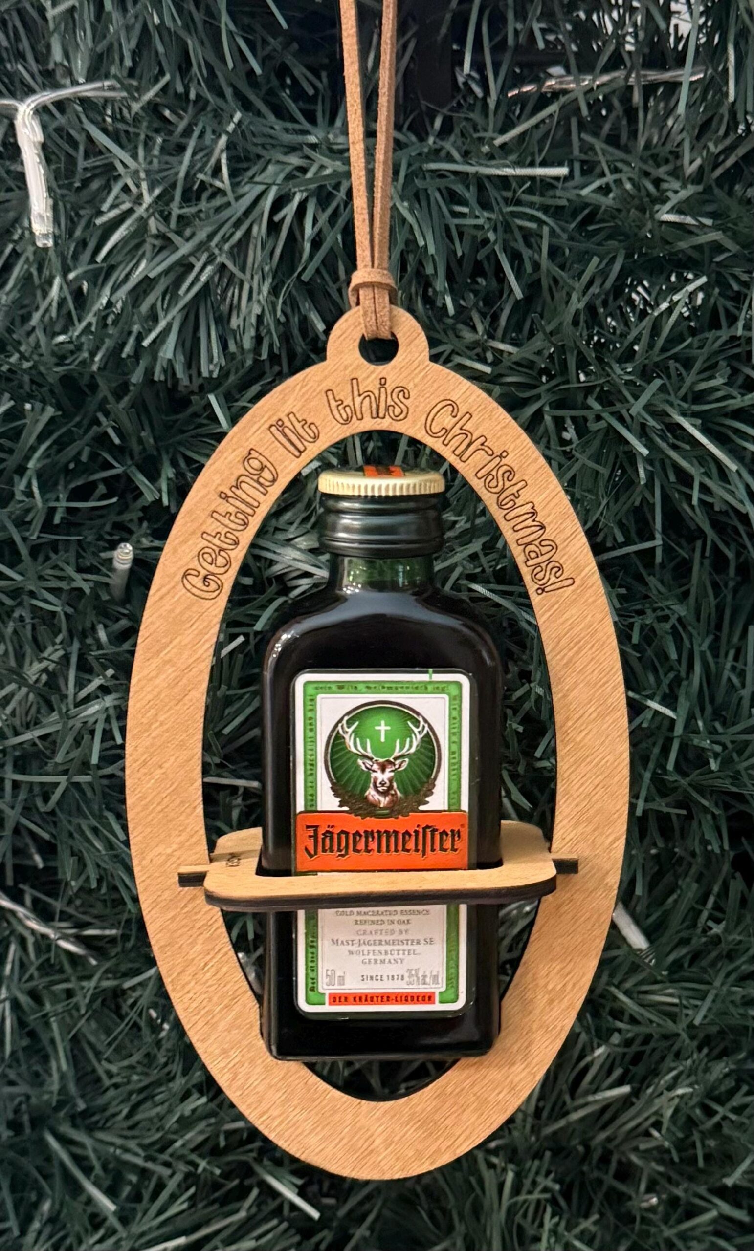 Jagermeister Mini Shooter Liquor Holder Ornaments, Wood, Hand Painted - Image 3