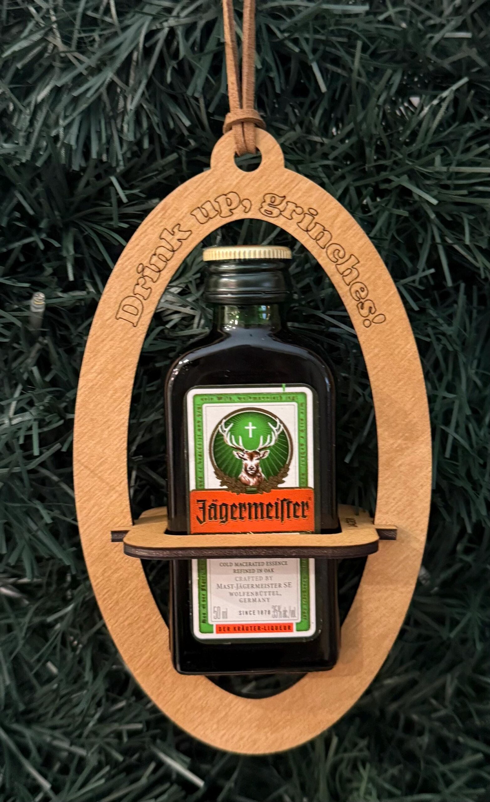 Jagermeister Mini Shooter Liquor Holder Ornaments, Wood, Hand Painted - Image 5