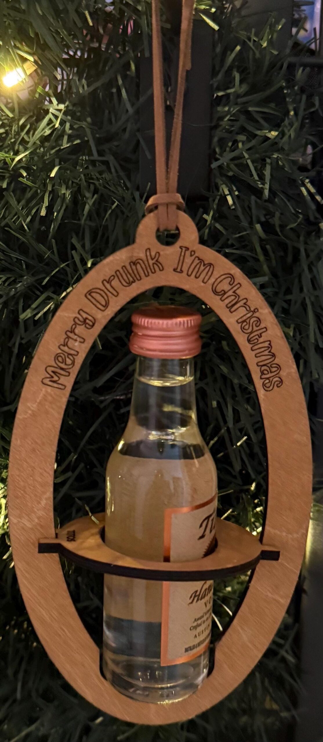 Tito’s Mini Shooter Liquor Holder Ornaments, Wood, Hand Painted - Image 3